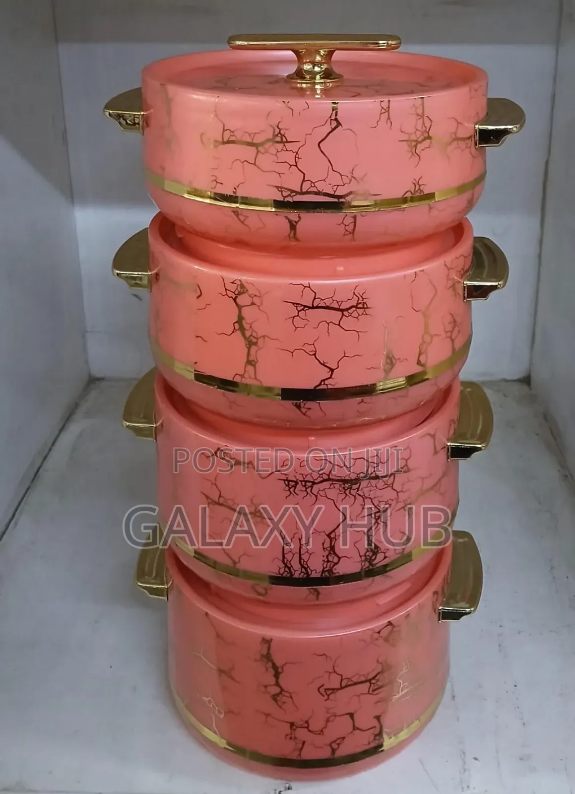 4 PCS Pink Marble Hotpot