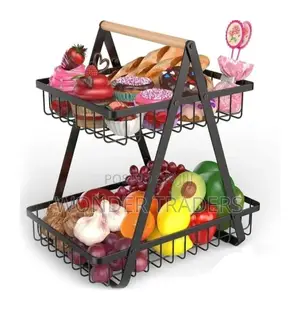 Fruit Rack,2 Layer Multifunctional Rack