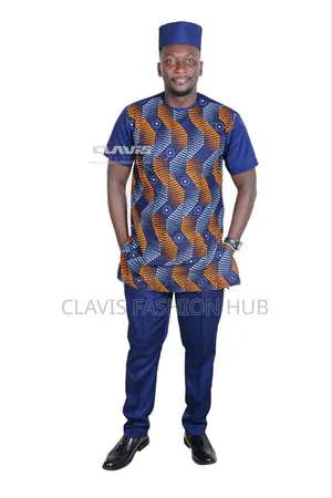 Navy Blue Short Sleeved Suit (Shirt+Trouser+ Cap)