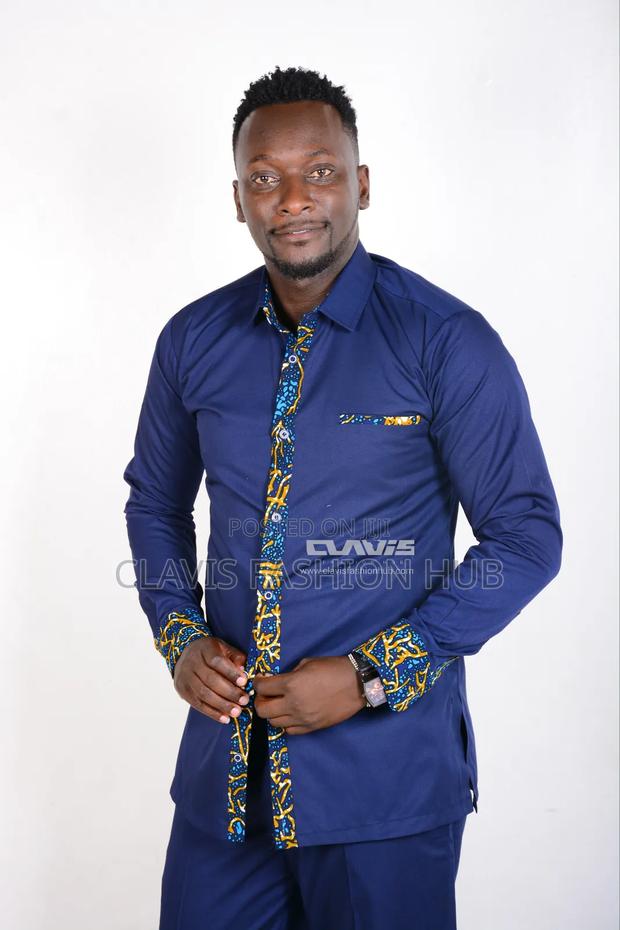Navy Blue Long Sleeved Shirt