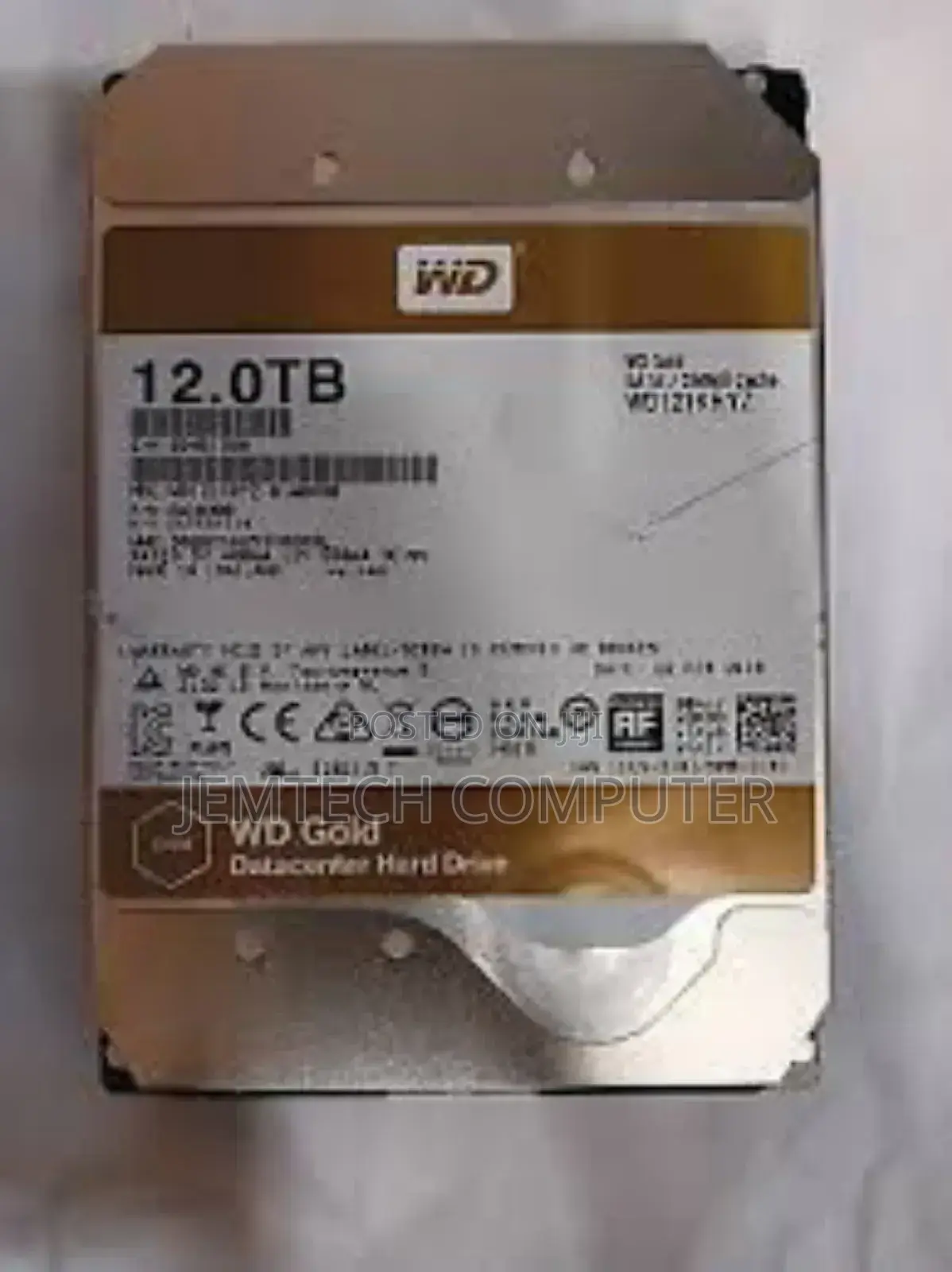WD 12TB Gold Enterprise Class Hard Drive 12TB,7200rpm