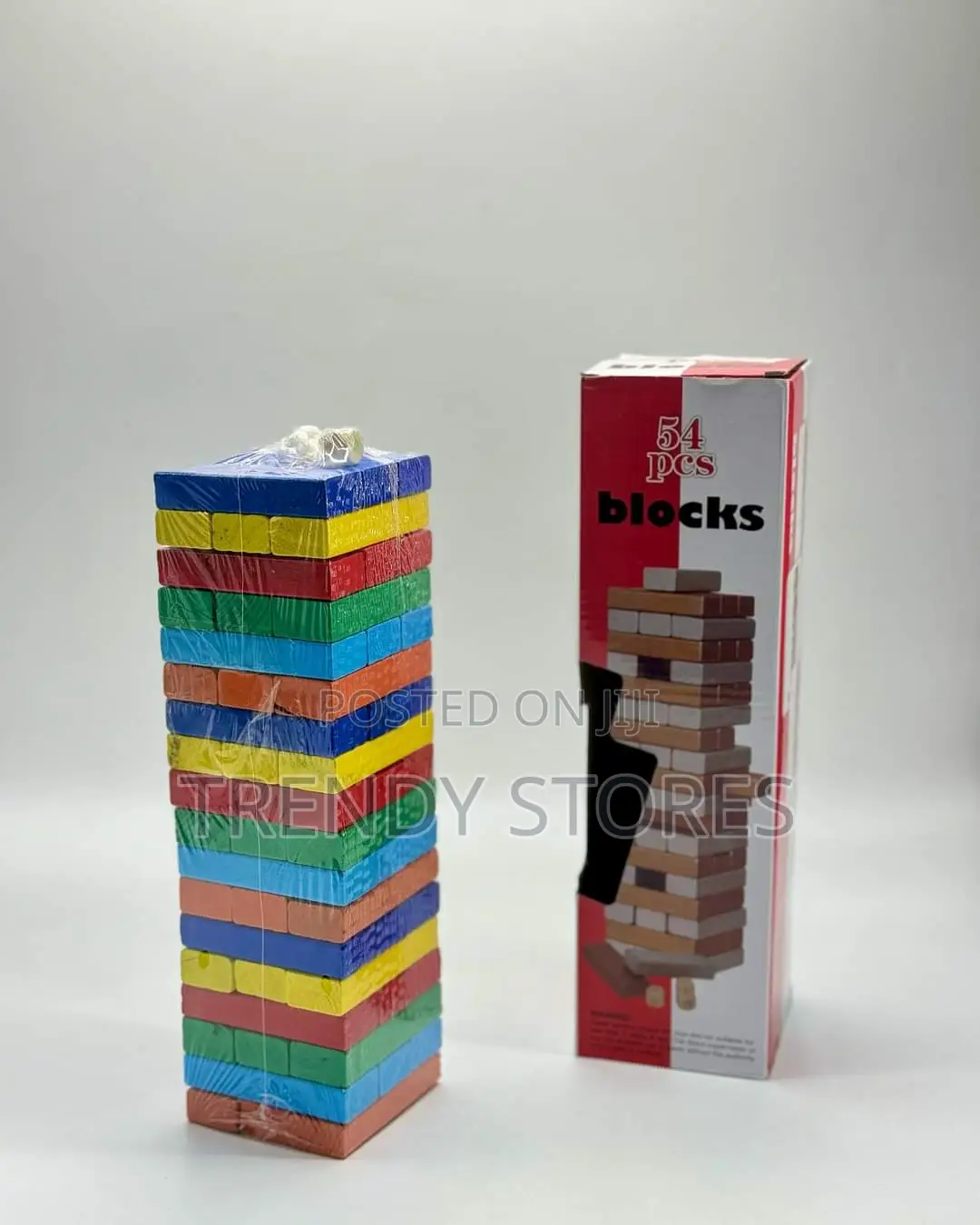 Colourful 54 PCS Jenga Blocks