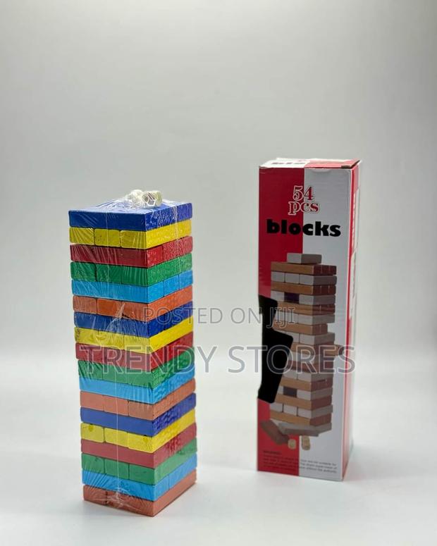 Colourful 54 PCS Jenga Blocks