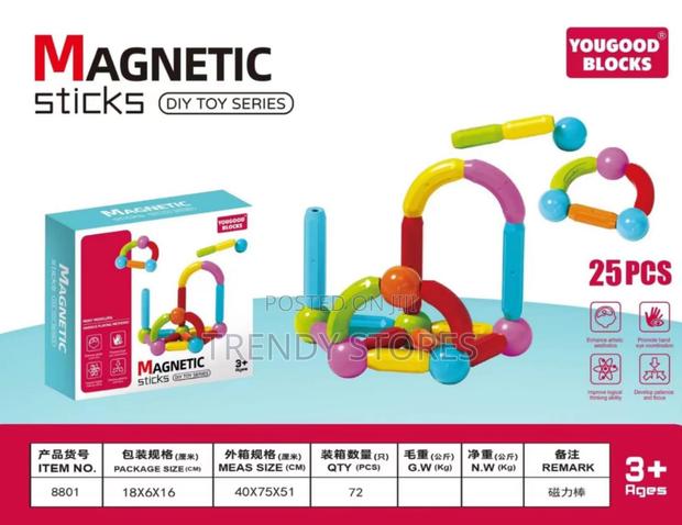 25 Pcs Magnetic Sticks Set - main view