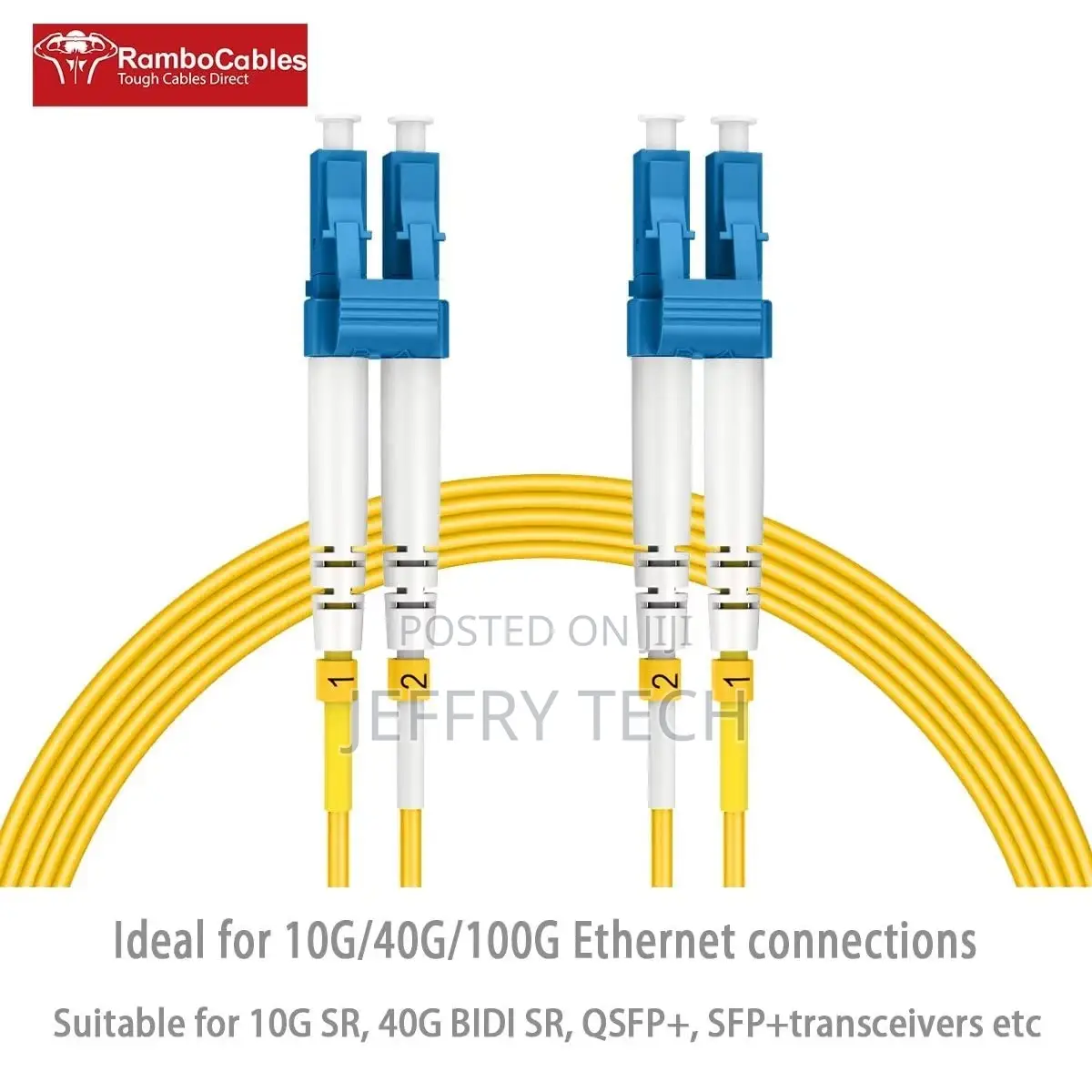 2m(6.56ft) OS2 LC to LC Single Mode Fiber Patch Cables, Opti