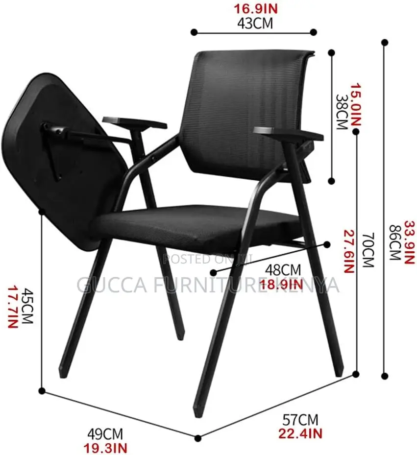 Training Ergonomic Office Chair Foldable Conference Seat