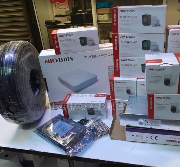 Hikvision 4 Channel CCTV Cameras Full Kit Package-With 500GB