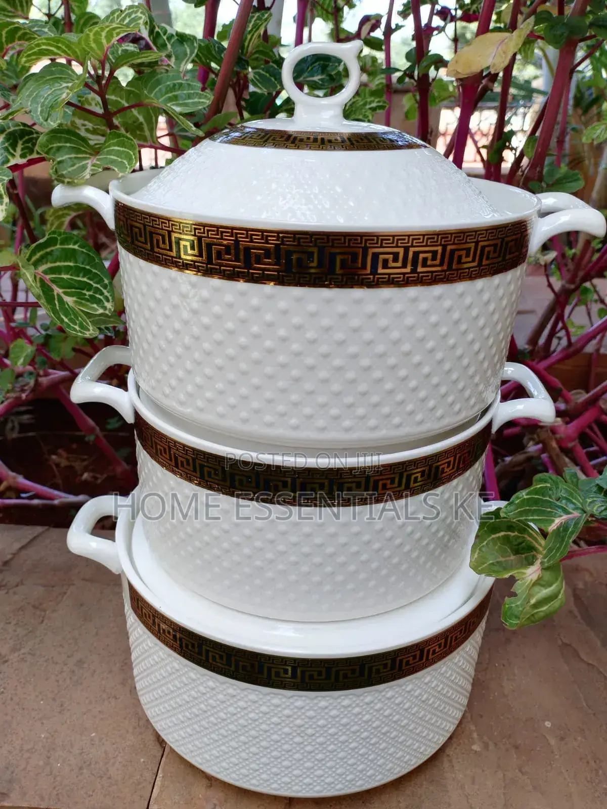 3pcs Beautiful Ceramic Serving Bowls