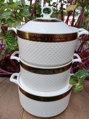 3pcs Beautiful Ceramic Serving Bowls - thumbnail 2