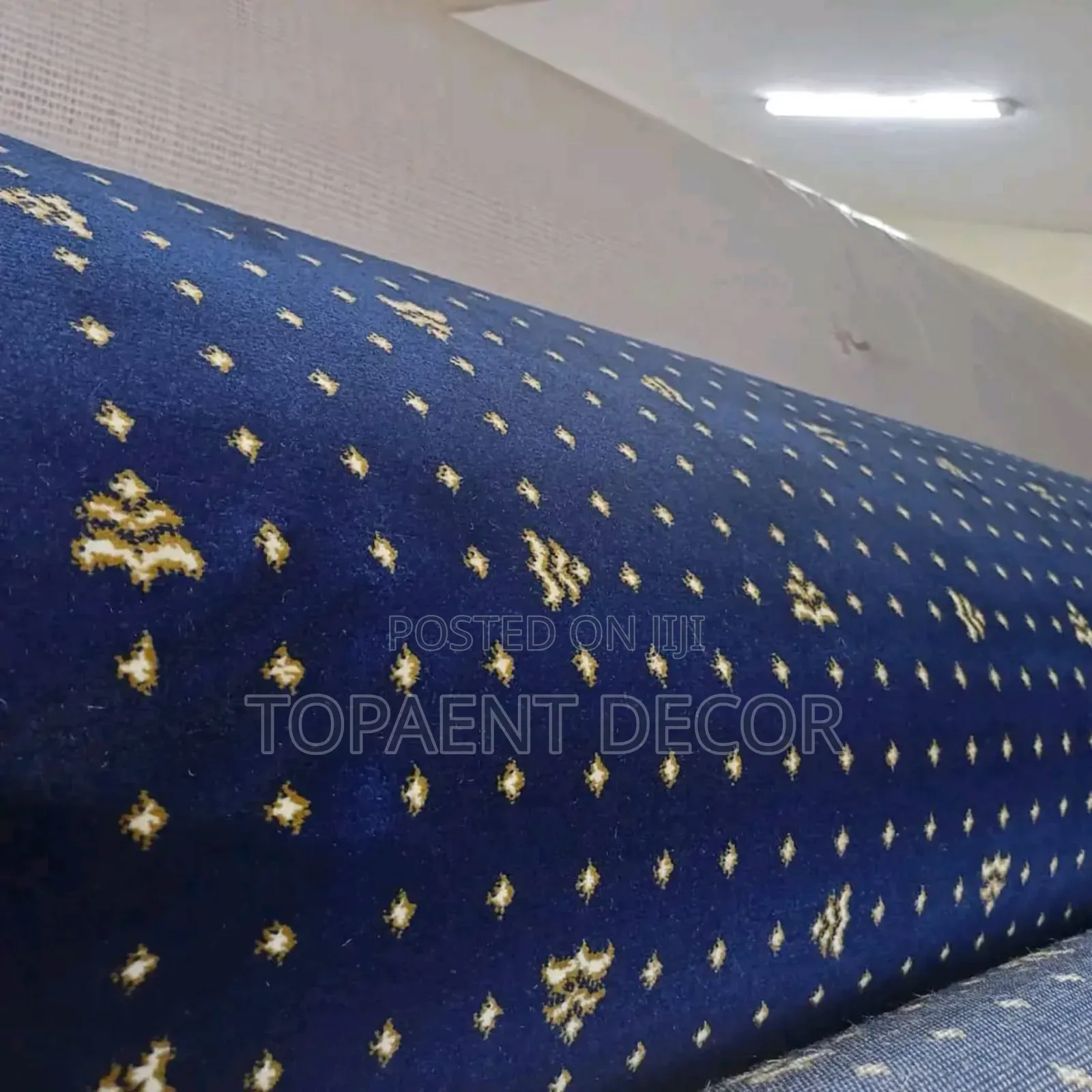 Executive Blue Designed Wall to Wall Carpets