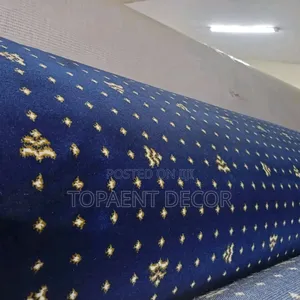 Executive Blue Designed Wall to Wall Carpets
