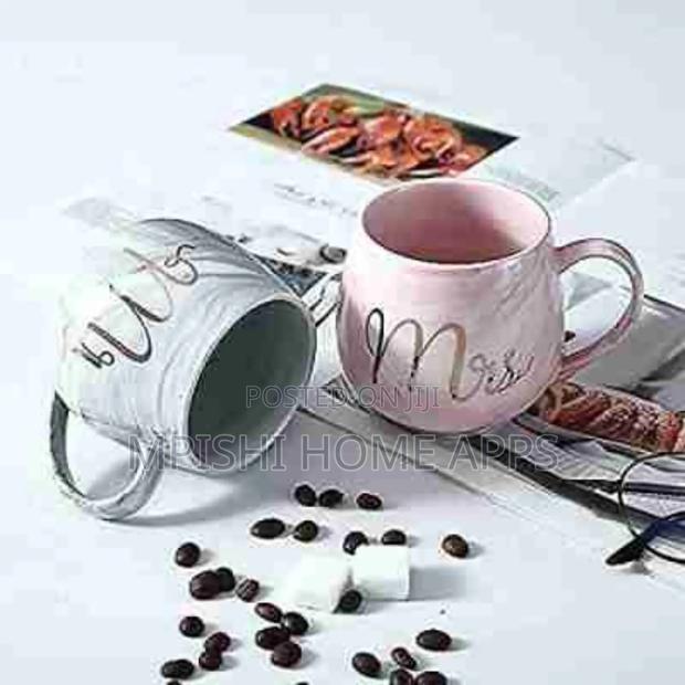 Mr Mrs Ceramic Gift Cup 2 Pc ( With 2 Golden Spoons) - thumbnail 5