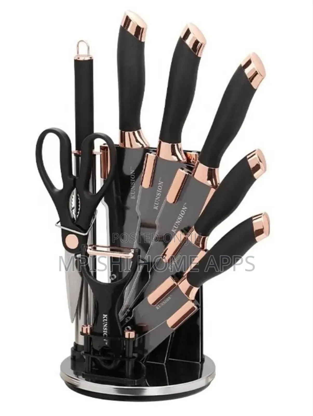 Marble Profile Heavy Stainless Steel 9pc Knife Set