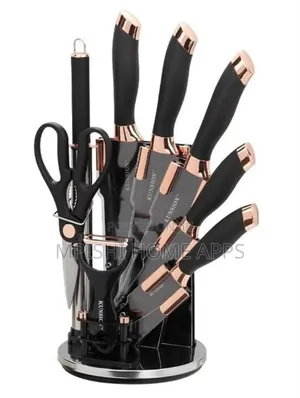 Marble Profile Heavy Stainless Steel 9pc Knife Set