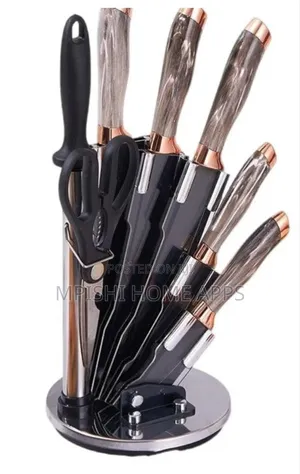 Marble Profile Heavy Stainless Steel 9pc Knife Set
