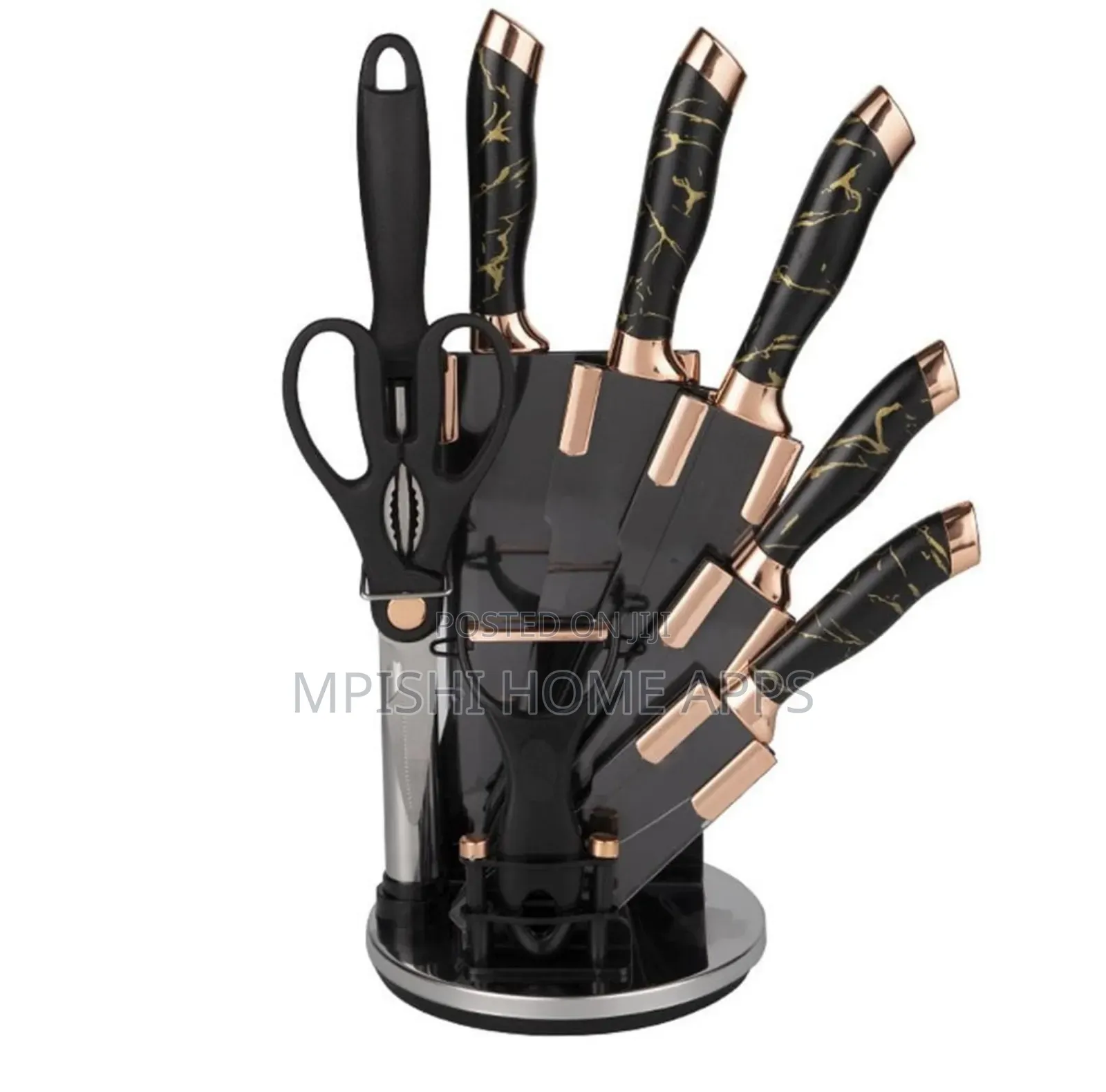 Marble Profile Heavy Stainless Steel 9pc Knife Set