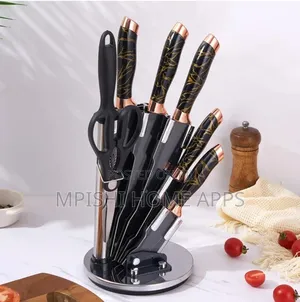 Marble Profile Heavy Stainless Steel 9pc Knife Set
