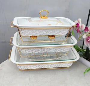 *Rectangular Porcelain Casserole*
*Comes With Golden Stand
