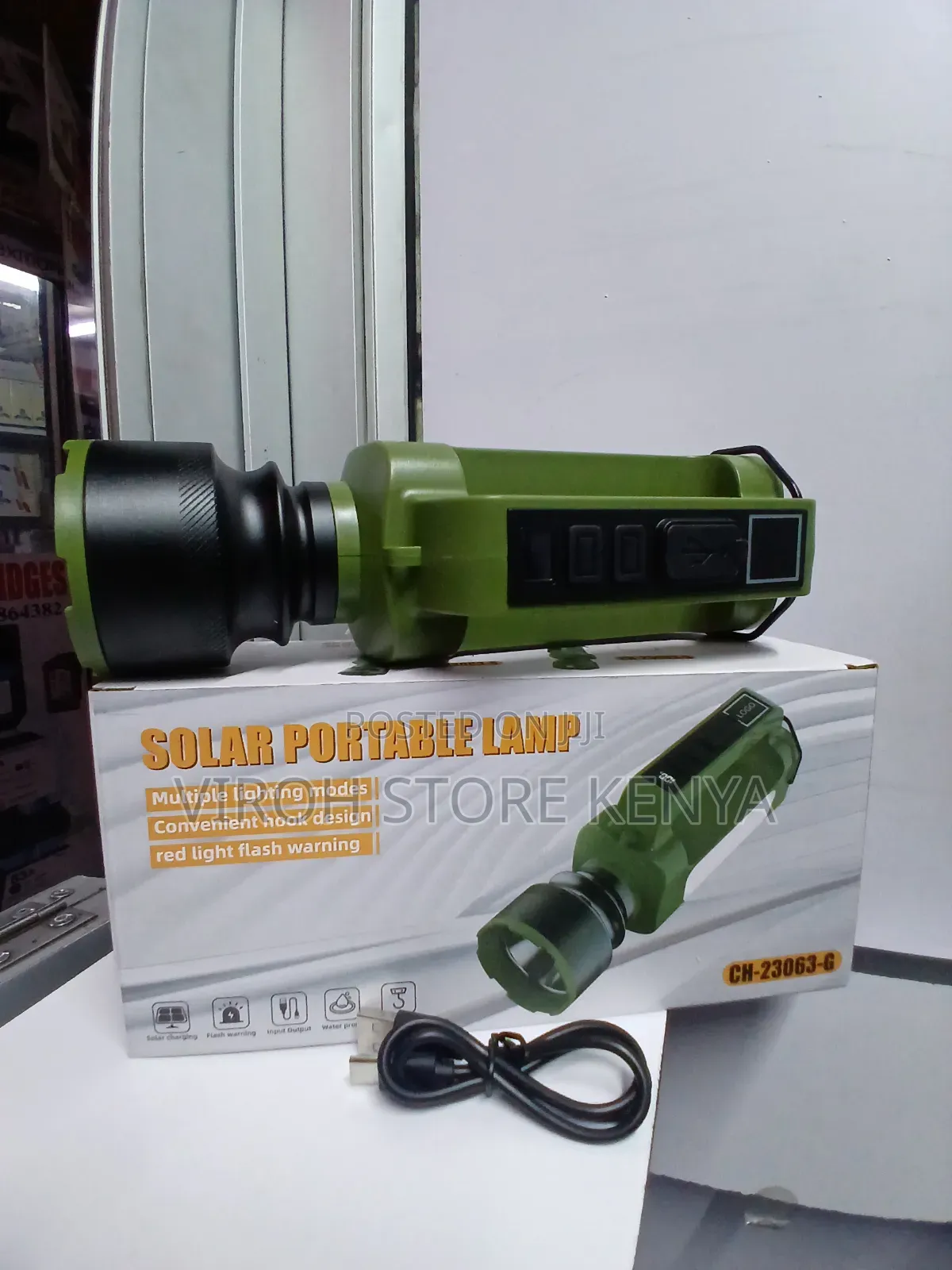 Solar Security Torch Powerbank Flashlight