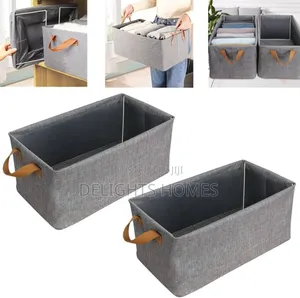 Foldable Grey Clothes Storage Bag