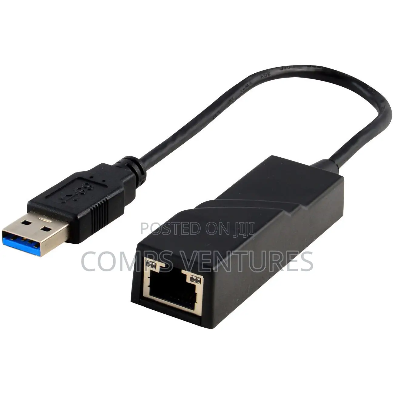 Black USB 3.0 to RJ45 Network Ethernet LAN Adapter