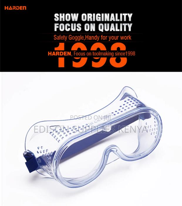 Safety Goggles Harden Clear Safety Googles Wt Strap Glasses