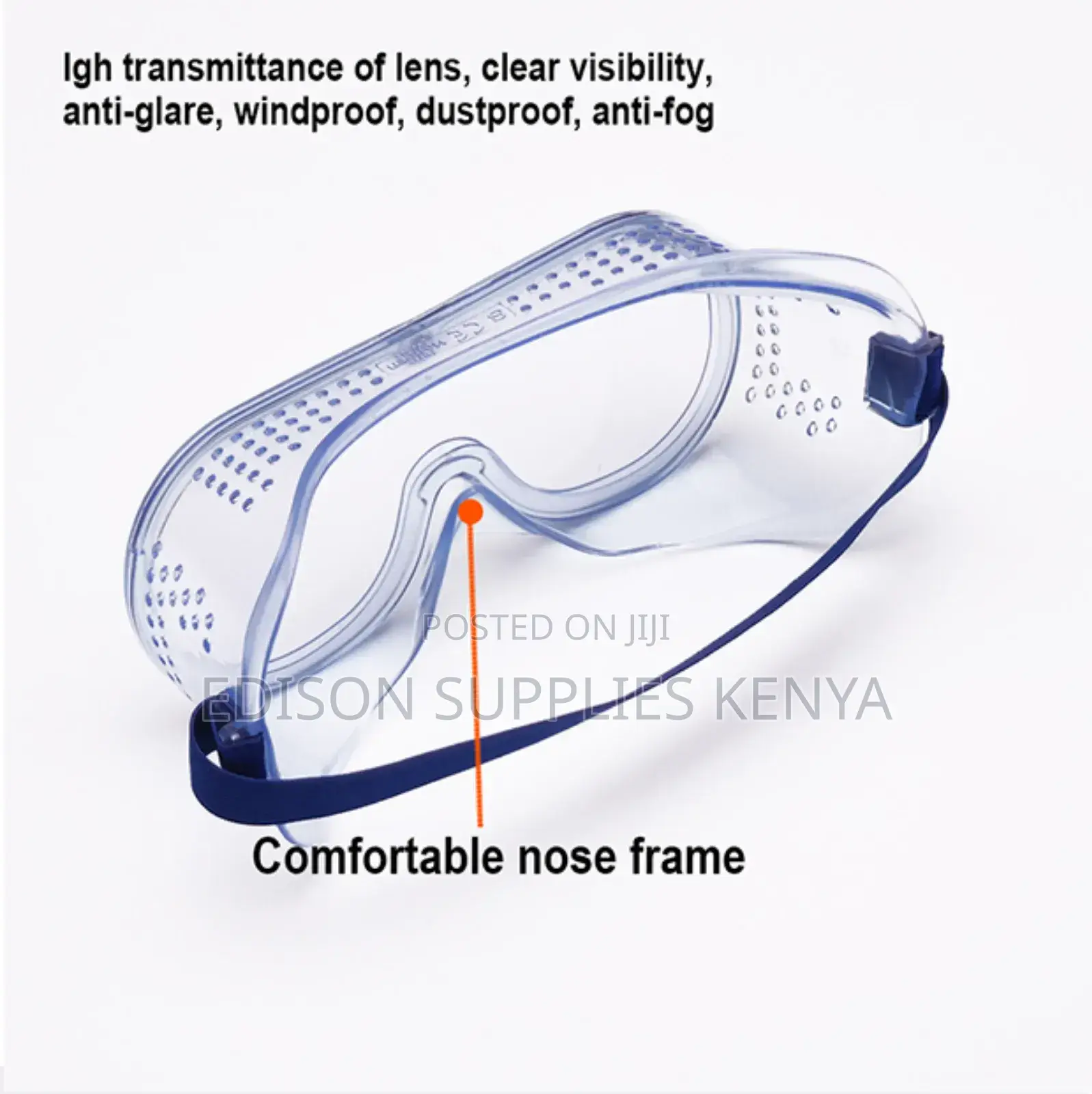 Safety Goggles Harden Clear Safety Googles Wt Strap Glasses