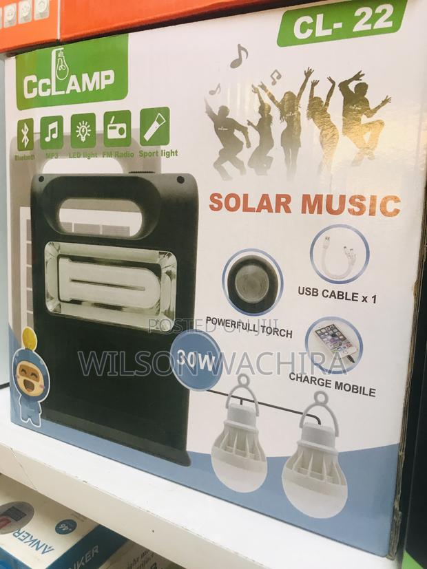 Solar Rechargeable 3 Bulbs System - main view