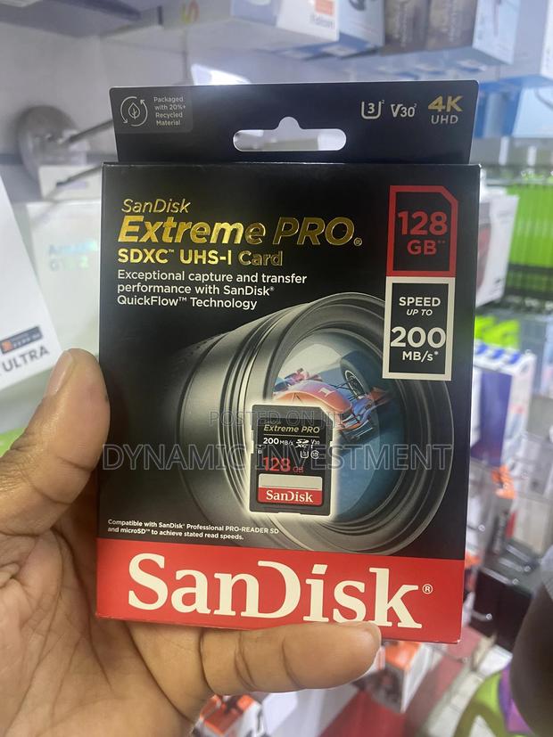 Sandisk 128gb Extreme Pro SDXC Uhs-I Memory Card - main view