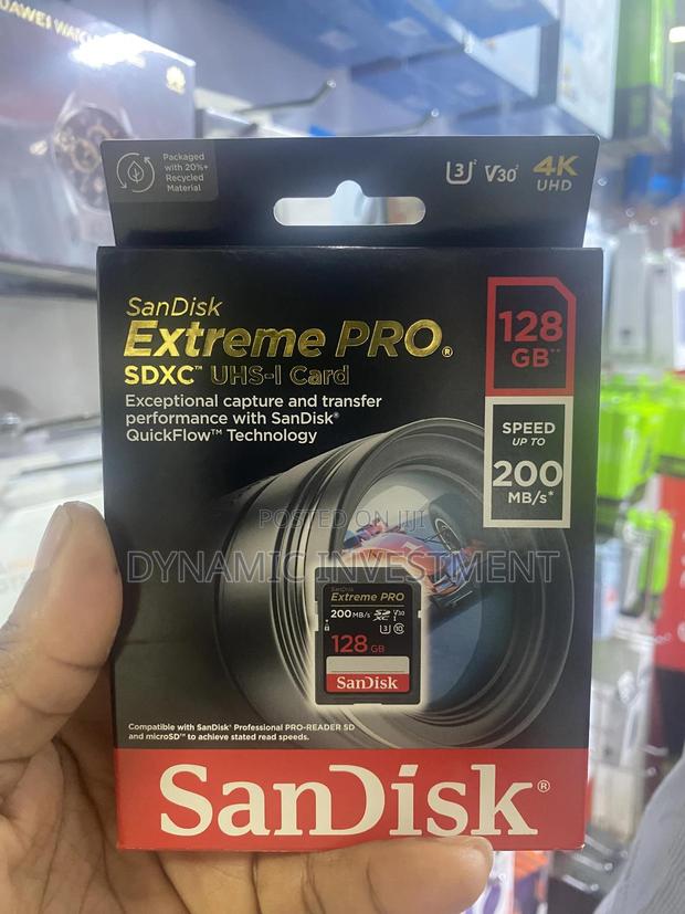 Sandisk 128gb Extreme Pro SDXC Uhs-I Memory Card - thumbnail 2