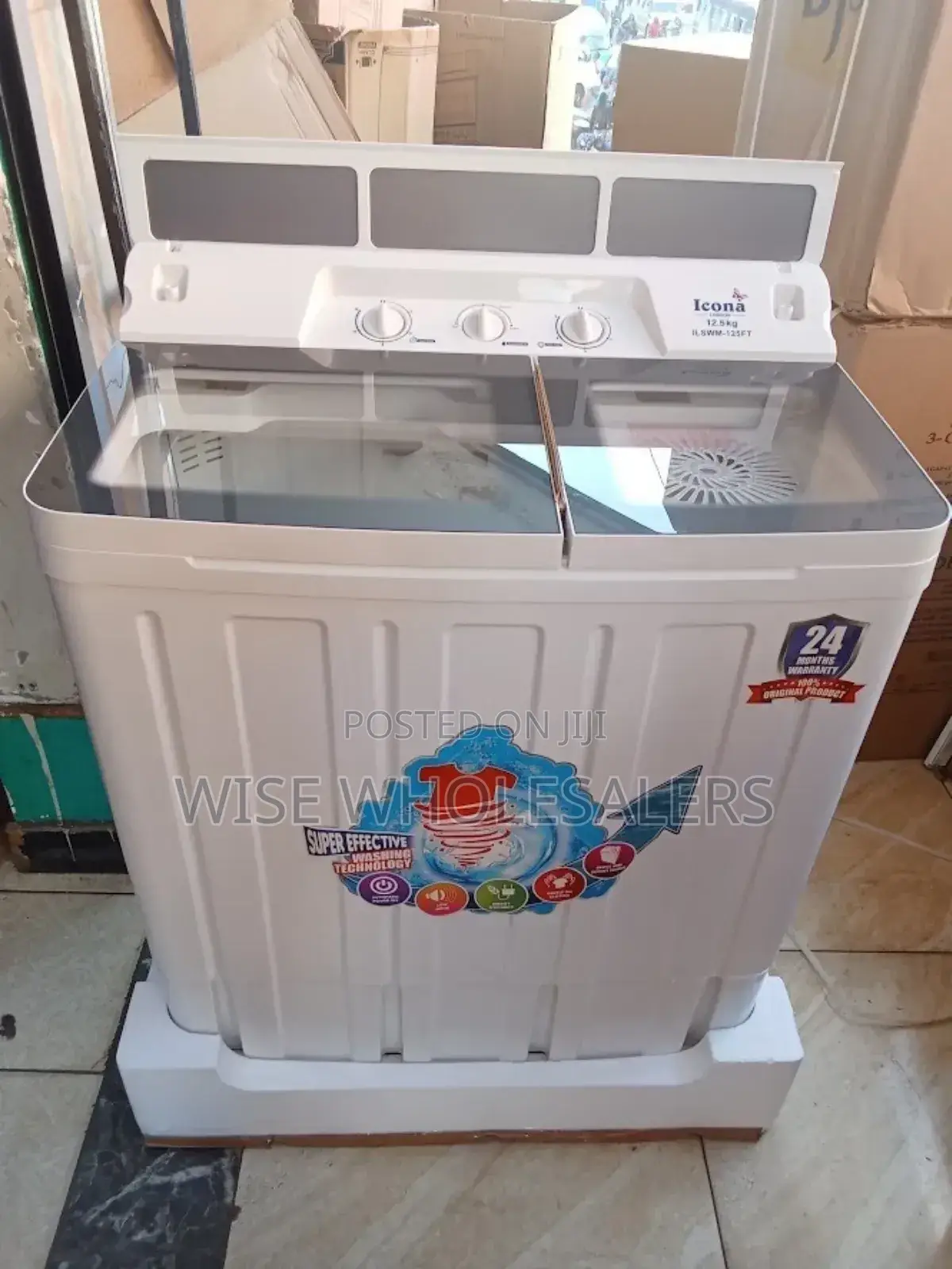 Icona 12.5kg Twin Tub Washing Machine ILSWM-125FT