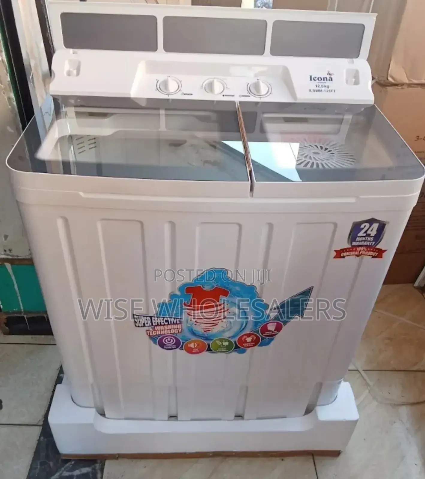 Icona 12.5kg Twin Tub Washing Machine Ilswm-125ft