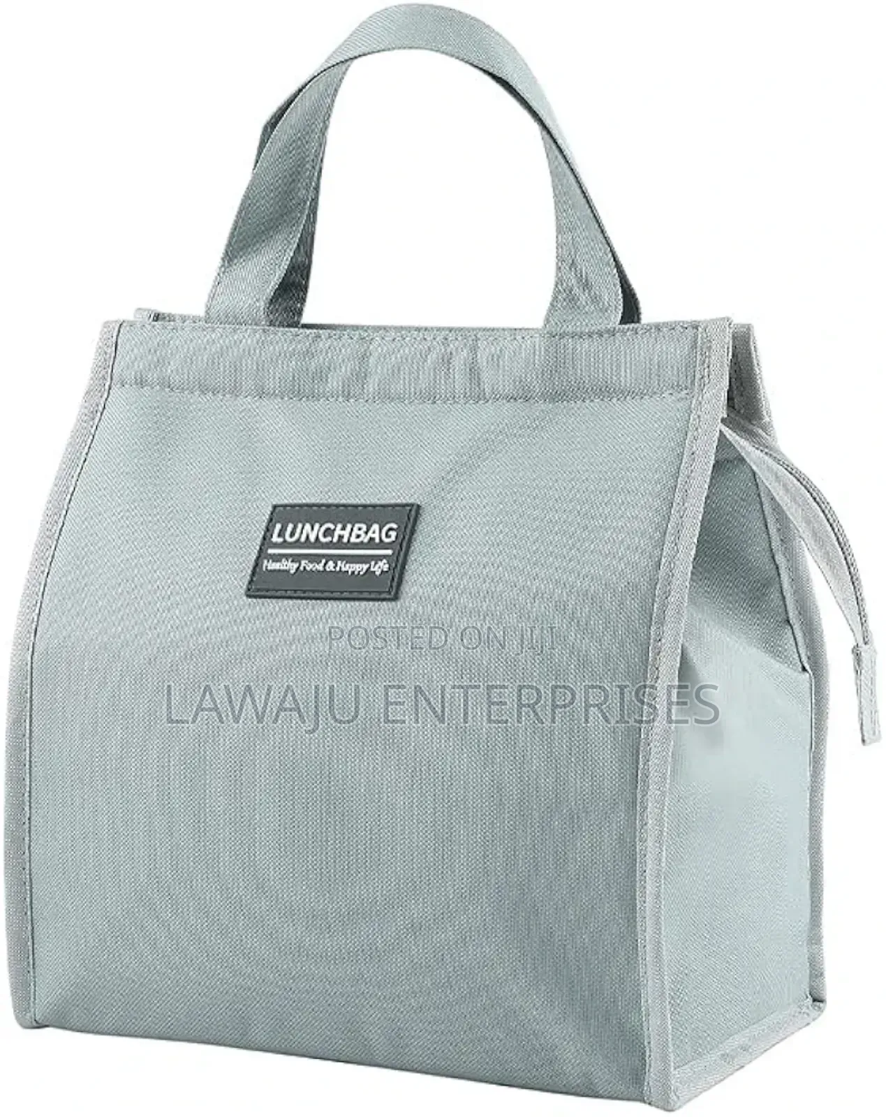 Grey Bento Fashion Insulated Lunch Bag