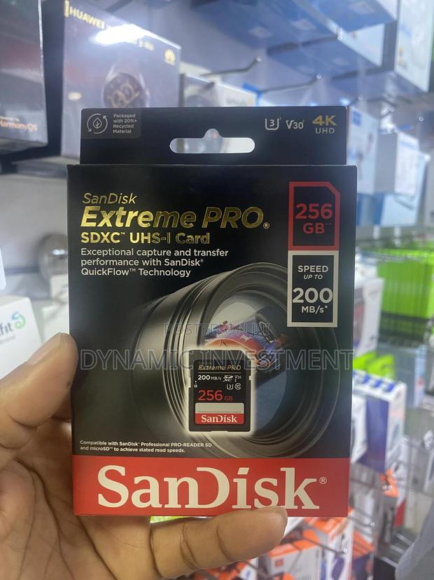 Sandisk 256gb Extreme PRO SDXC Uhs-I Memory Card Uhd, SD - main view