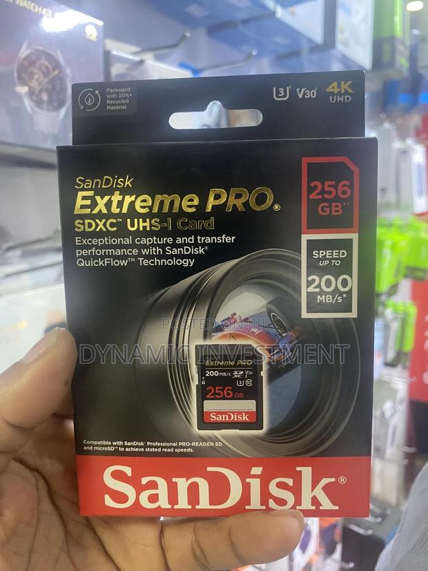 Sandisk 256gb Extreme PRO SDXC Uhs-I Memory Card Uhd, SD - thumbnail 2