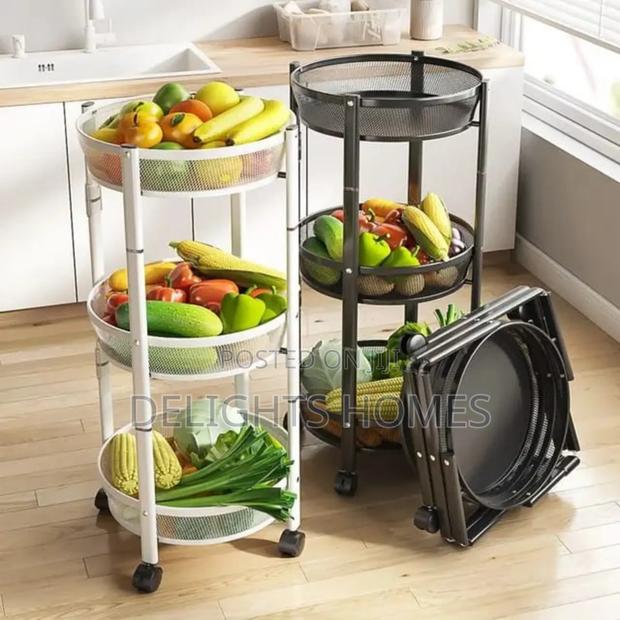 Foldable Rotating Multi Layer Vegetable/ Fruit Rack