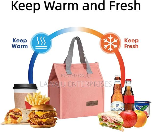 Pink Tote Insulated Lunch Bag - thumbnail 2