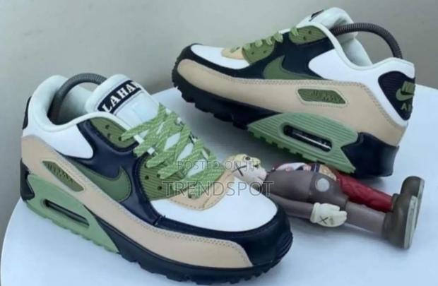 Leather Airmax 90 Green White - main view