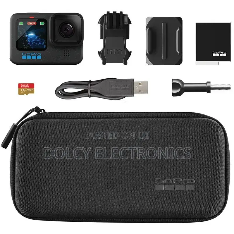 Gopro Hero 12 With Sandisk Extreme 64gb Micro Sd Card Black
