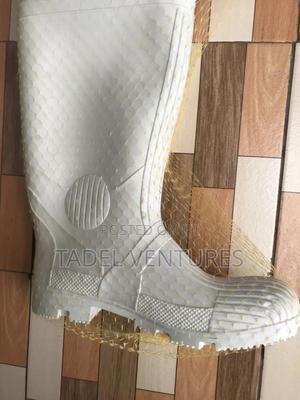 White Heavy Duty Gumboots - main view