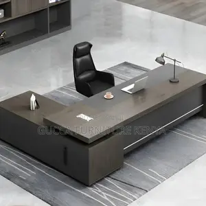 1600mm Modern Grey Oak Veneer Executive Desk