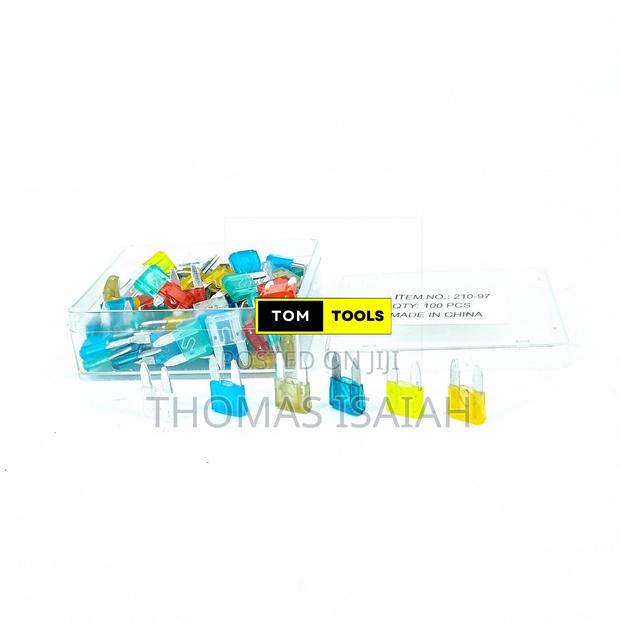 100pcs Mini Blade Fuses 5A, 7.5A, 10A, 15A, 20A, 25A, 30A Ca - main view