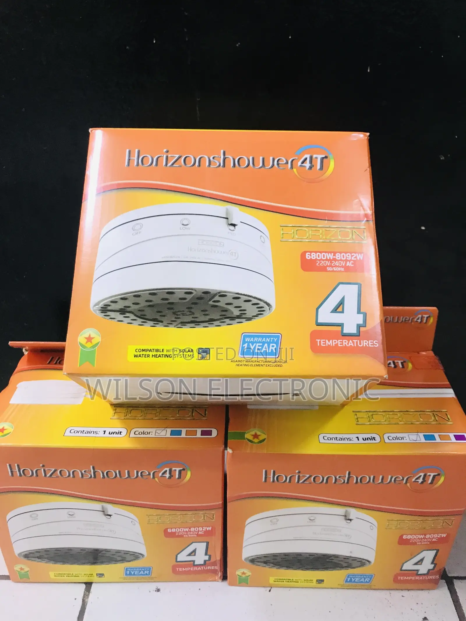 4T Horizon Shower. Salty Normal and Borehole