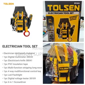 Tolsen Electrician Tool Set Full Tool Kit Bag for Waist