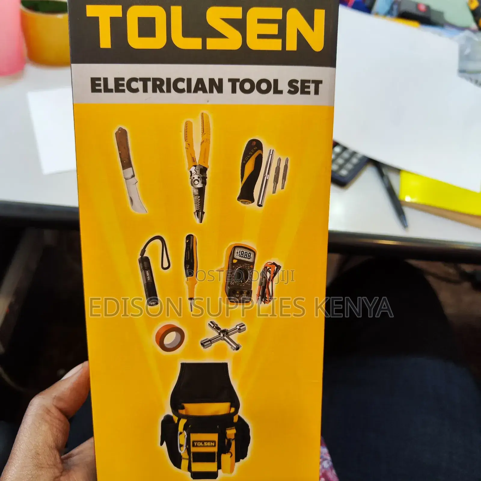 Tolsen Electrician Tool Set Full Tool Kit Bag for Waist