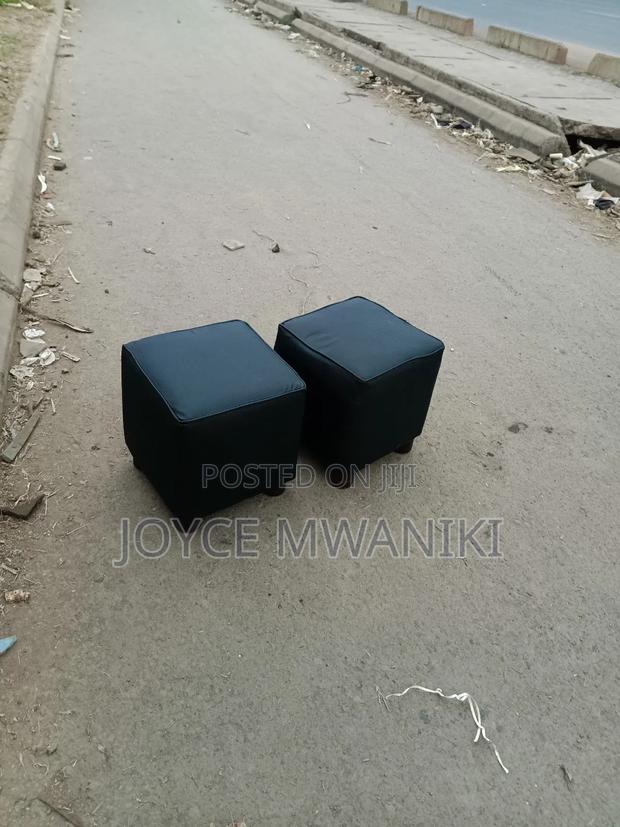Pedicure Stools , Black Square - main view