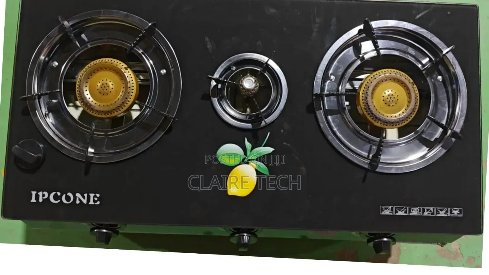 Ipcone 3 Burner Glass Table Top Gas Cooker