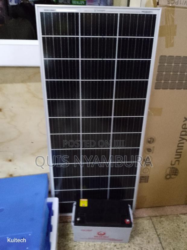 100w Solar Panel + 100ah Battery - main view