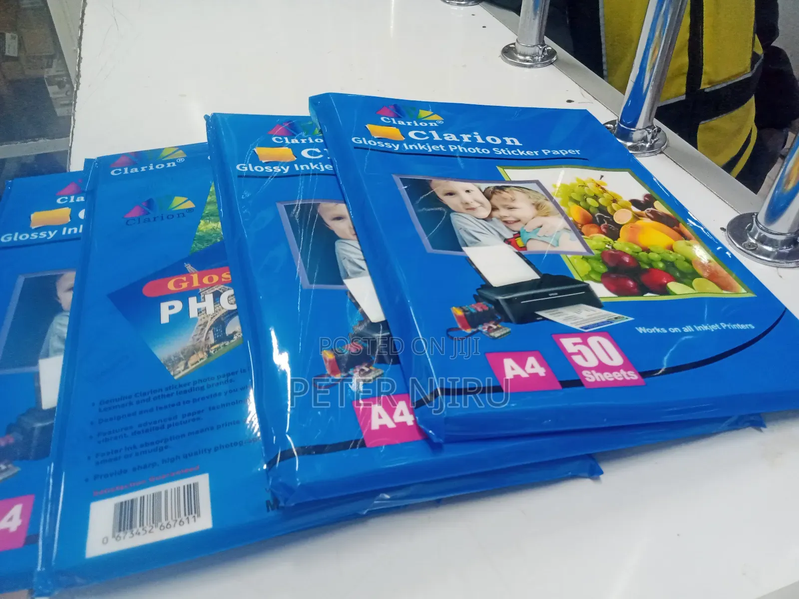 Clarion 50 Sheets A4 Inkjet Photo Sticker Paper