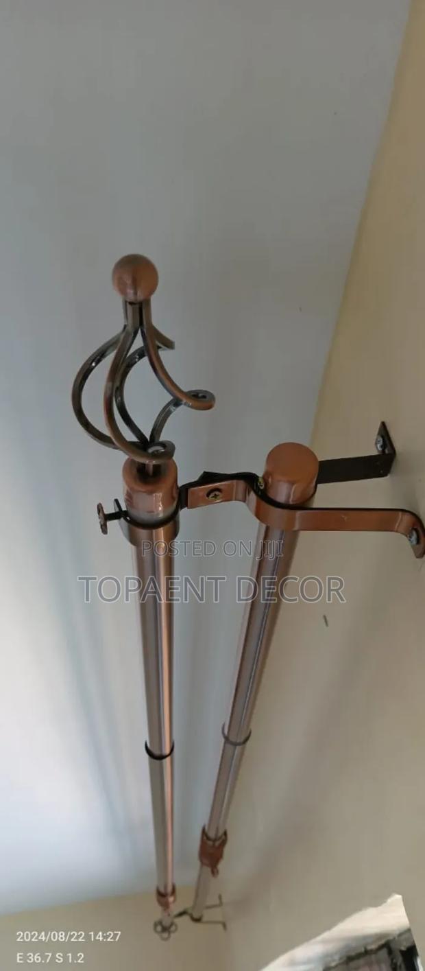 Brown Double Imported Window Curtain Rods